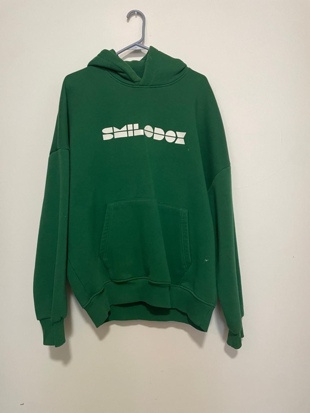 Green Crewneck Hoodie with Front Pocket